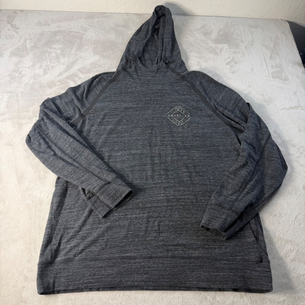 American Eagle Flex Hoodie Pullover Mens XXL Gray Cotton Blend Activewear